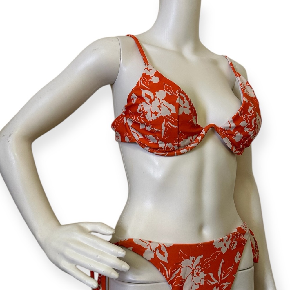 Floral Orange Bikini Set
